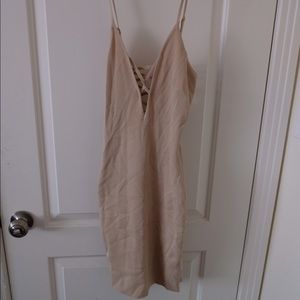 NWOT Beige Knit Bodycon Mini Dress